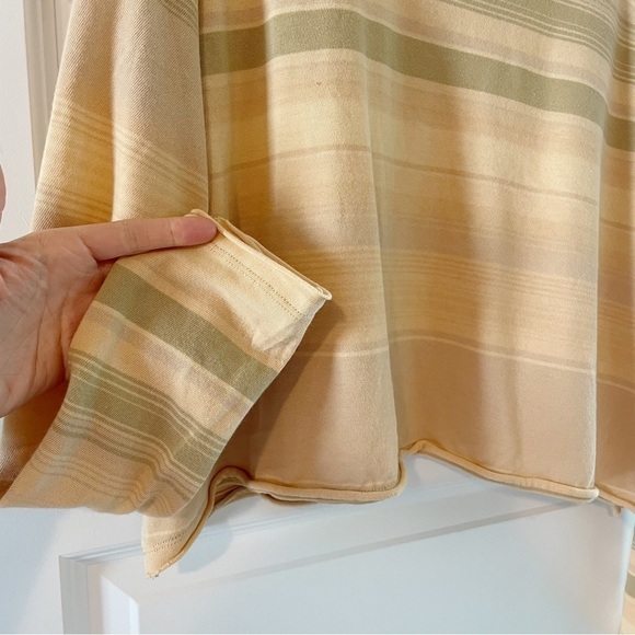 Free People We the Free Long Sleeve Striped Rolled Hem Cotton Blend Crewneck Top - Picture 3 of 6